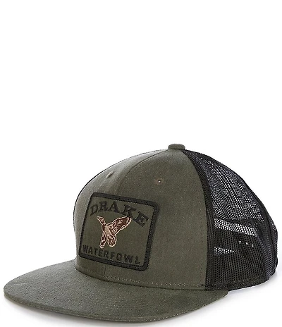 Drake Clothing Co. Waxed Cotton Duck Patch Mesh Back Cap