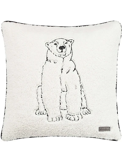 Eddie Bauer Cozy Polar Bear Square Throw Pillow