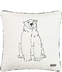 Eddie Bauer Cozy Polar Bear Square Throw Pillow