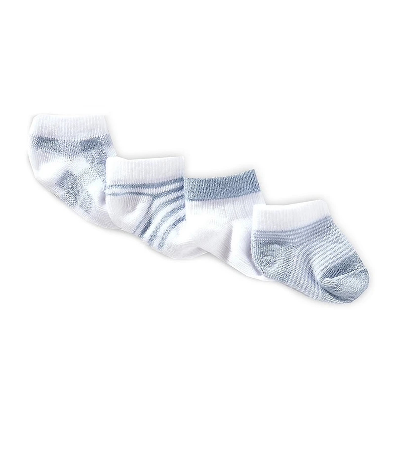 Edgehill Collection Baby Boys 4 Pack Assorted Ankle Socks