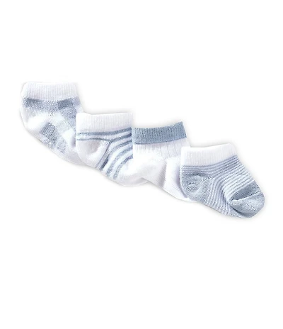 Edgehill Collection Baby Boys 4 Pack Assorted Ankle Socks