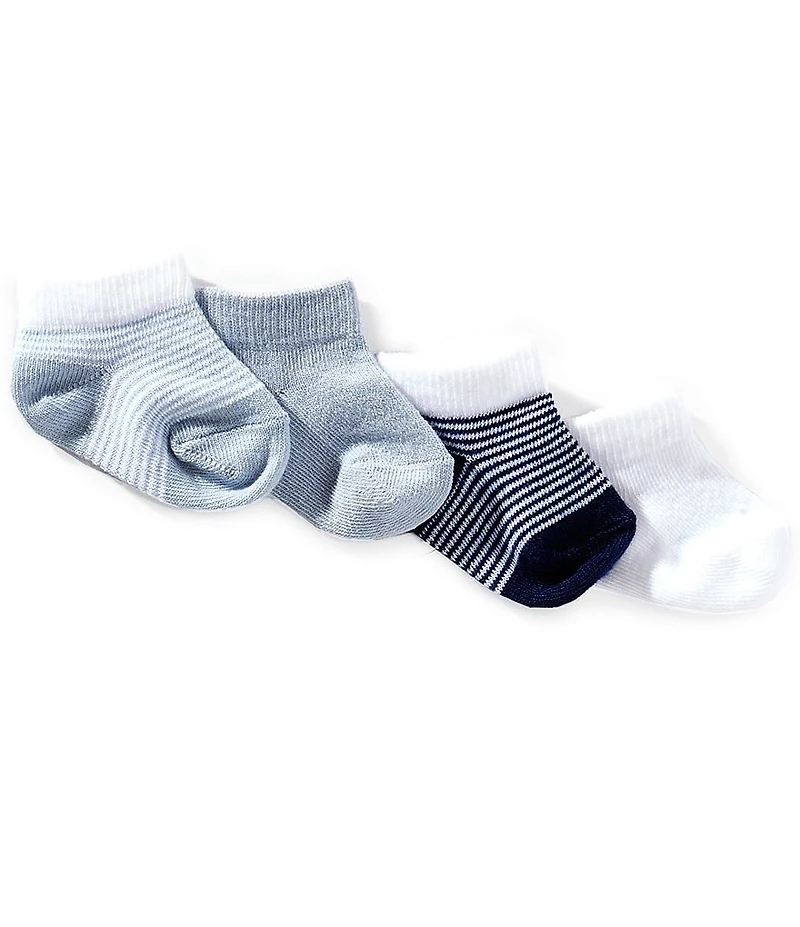 Edgehill Collection Baby Boys 4-Pack Booties Socks