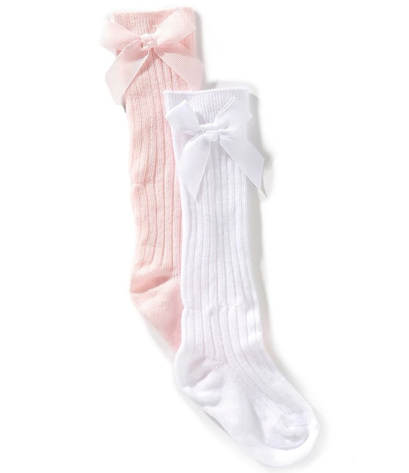 Edgehill Collection Baby Girls Bow Knee High Socks