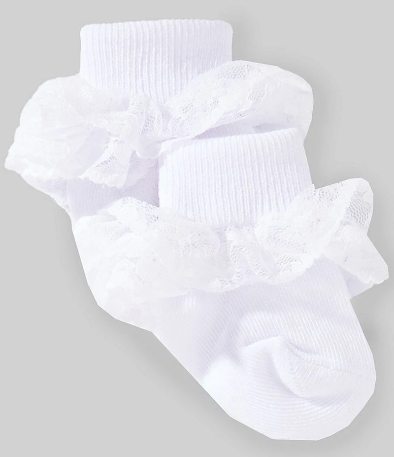 Edgehill Collection Baby Girls Ruffle Lace Sock