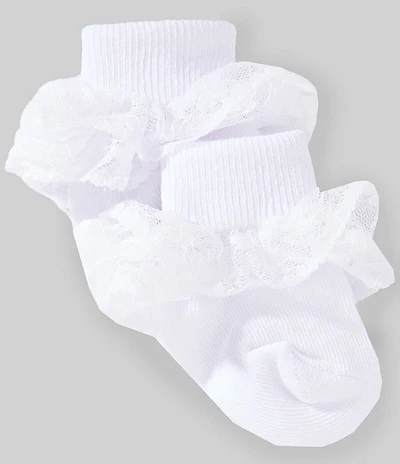 Edgehill Collection Baby Girls Ruffle Lace Sock