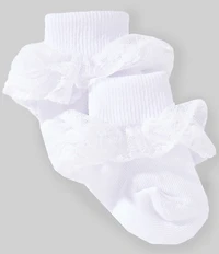 Edgehill Collection Baby Girls Ruffle Lace Sock
