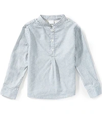 Edgehill Collection Little Boys Gingham Long Sleeve Woven Shirt