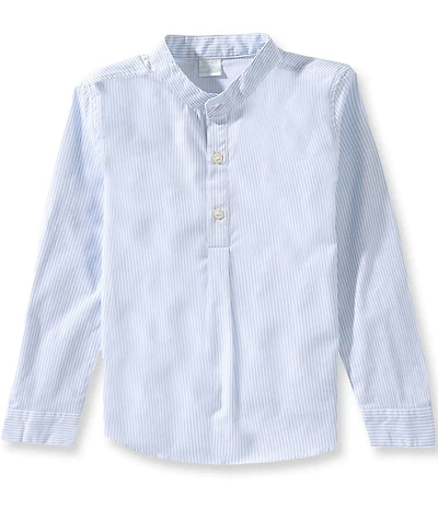 Edgehill Collection Little Boys Woven Long Sleeve Stripe Shirt