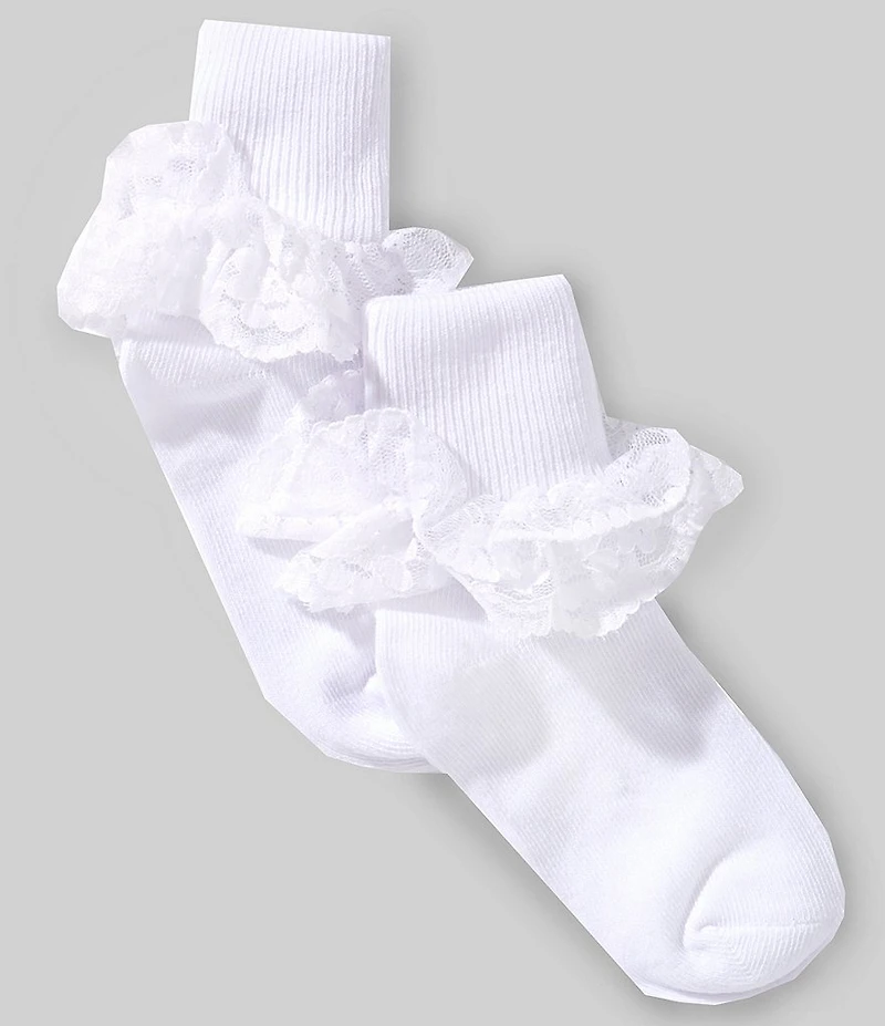 Edgehill Collection Little Girls Ruffle Lace Sock