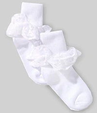 Edgehill Collection Little Girls Ruffle Lace Sock