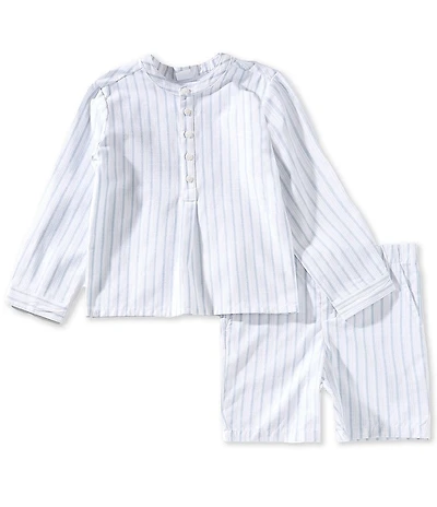 Edgehill Collection x Megan Karp Little Boys Otto Woven Stripe Long Sleeve Button-Front Shirt & Shorts Set