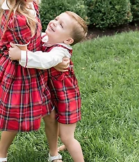Edgehill Collection x The Broke Brooke Little Boys Oliver Tartan Plaid Jon Jon