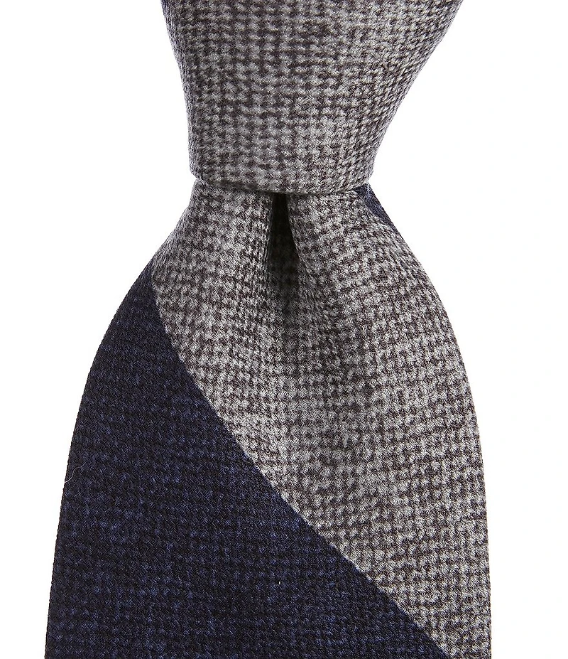 Edward Armah 50-50 Stripe 3.5#double; Traditional Silk Tie