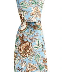 Edward Armah Floral 3.3#double; Traditional Silk Tie