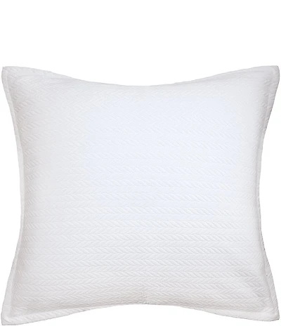 ELISABETH YORK Edin Matelasse Braided Pattern Hemstitch Euro Sham