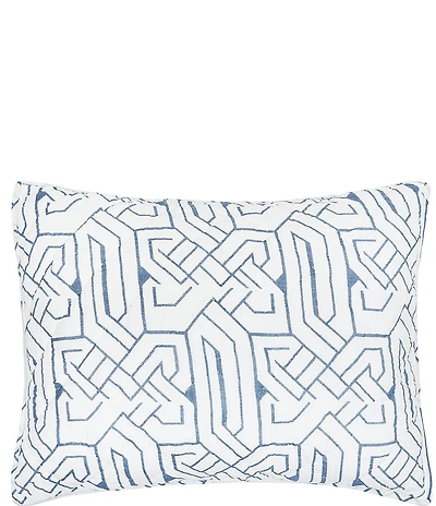 ELISABETH YORK Marlowe Storm Geometric Pattern Cotton Gauze Sham