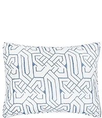 ELISABETH YORK Marlowe Storm Geometric Pattern Cotton Gauze Sham