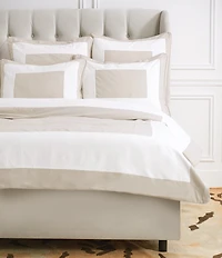 ELISABETH YORK Miren Square Border Cotton Voile Duvet Cover
