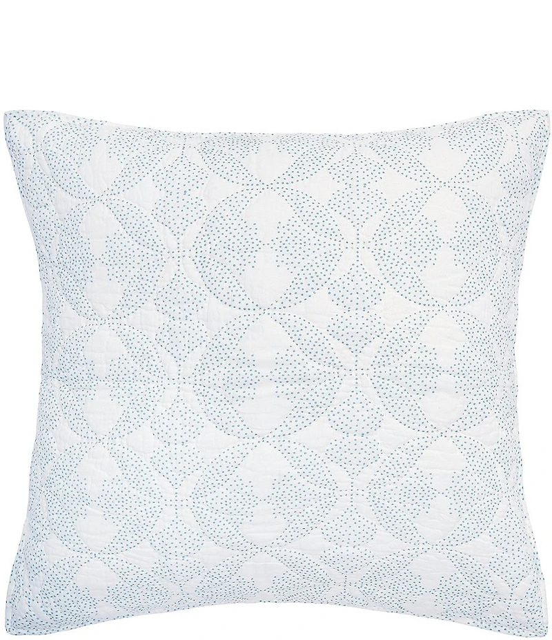 ELISABETH YORK Paloma Exotic Floral Tile Euro Sham