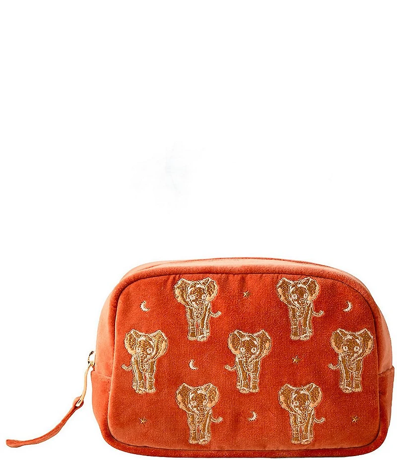 Elizabeth Scarlett Gold Elephant Makeup Bag