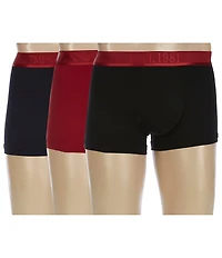Emporio Armani Shiny Logo Band Trunks 3-Pack
