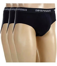 Emporio Armani Stretch Cotton Jersey Briefs 3-Pack
