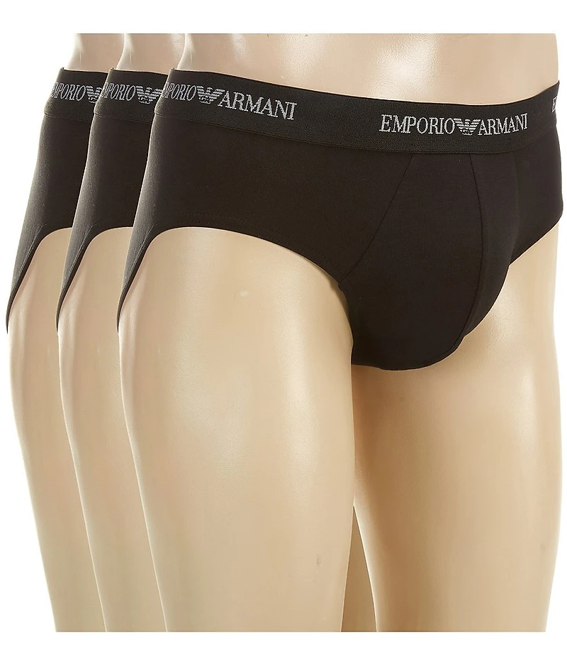 Emporio Armani Stretch Cotton Jersey Briefs 3-Pack