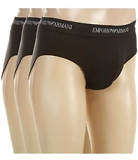Emporio Armani Stretch Cotton Jersey Briefs 3-Pack