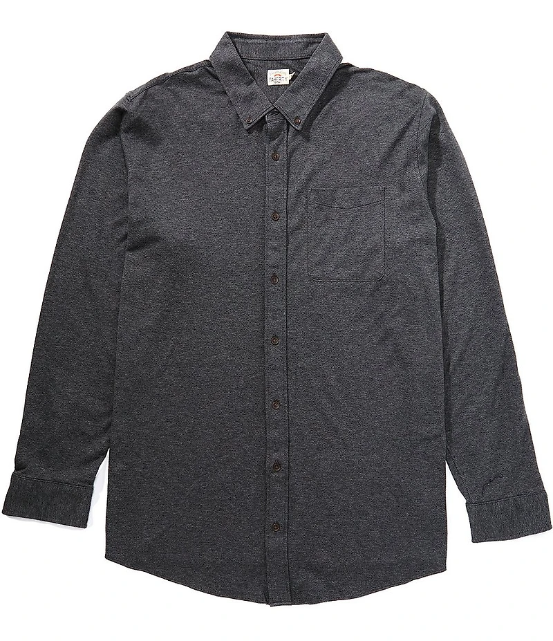 Faherty Big & Tall Coastline Knit Long Sleeve Woven Shirt