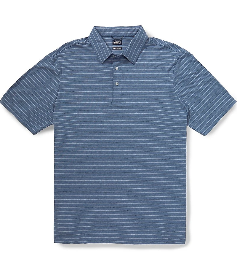 Faherty Big & Tall Movement Stripe Stretch Short Sleeve Polo Shirt