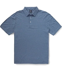 Faherty Big & Tall Movement Stripe Stretch Short Sleeve Polo Shirt