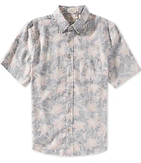 Faherty Breeze Lotus Print Short Sleeve Woven Shirt