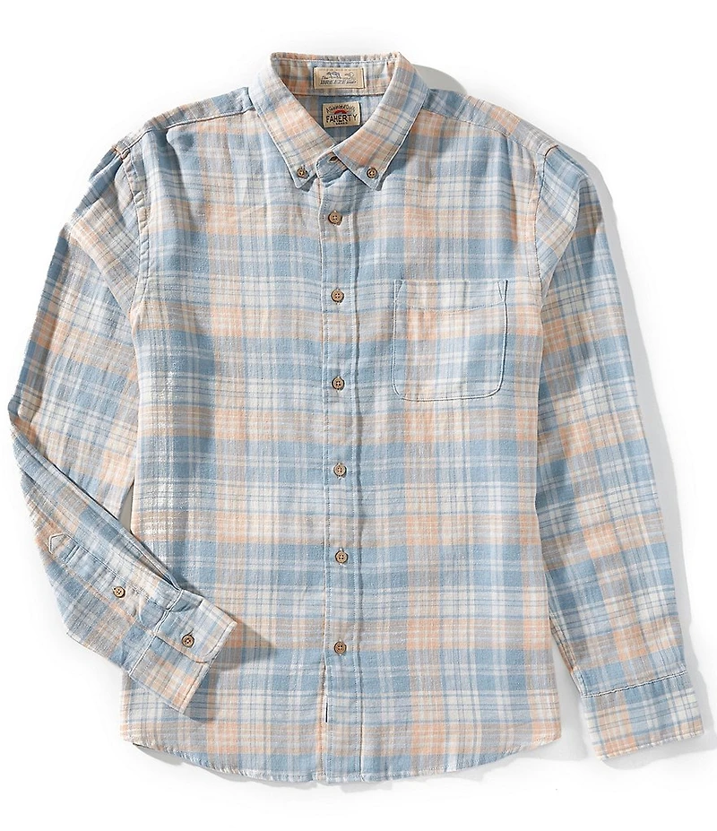 Faherty Breeze Medium Plaid Stretch Long Sleeve Woven Shirt