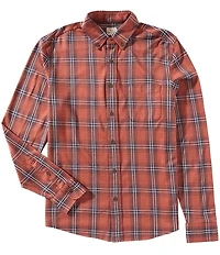 Faherty Coastline Knit Long Sleeve Plaid Woven Shirt