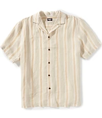 Faherty Laguna Linen Short Sleeve Woven Camp Shirt