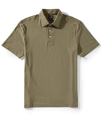 Faherty Movement Feeder Solid Stretch Short Sleeve Polo Shirt