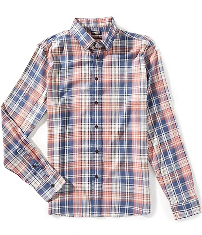 Faherty Movement Long Sleeve Woven Plaid Shirt