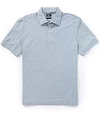 Faherty Movement Stripe Stretch Short Sleeve Polo Shirt