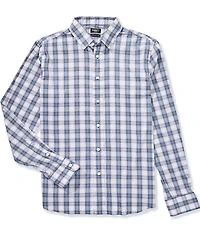 Faherty Performance Stretch Movement Plaid Printed Long Sleeve Woven Shirt