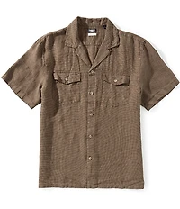 Faherty Reserve Basque Short Sleeve Woven Camp Shirt