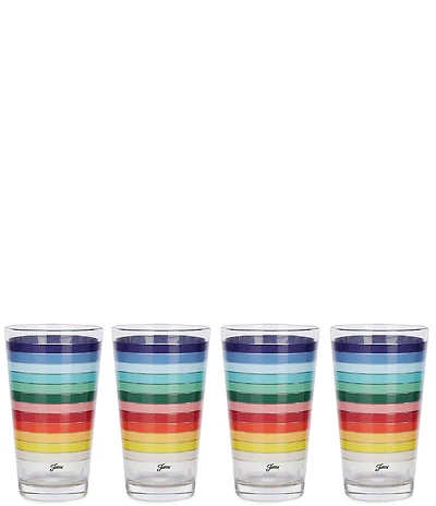 Fiesta All Colors Rainbow Cooler 16 oz. Glass, Set of 4