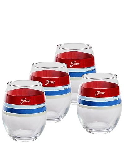 Fiesta Americana Edgeline Collection Stemless Wine Glass Set of 4