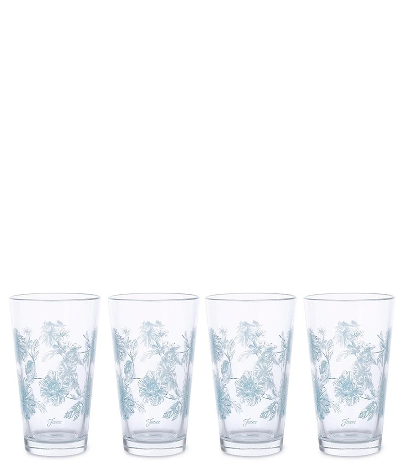 Fiesta Botanical Floral Cooler 16oz Glass, Set of 4
