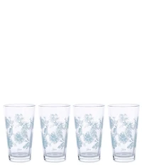 Fiesta Botanical Floral Cooler 16oz Glass, Set of 4