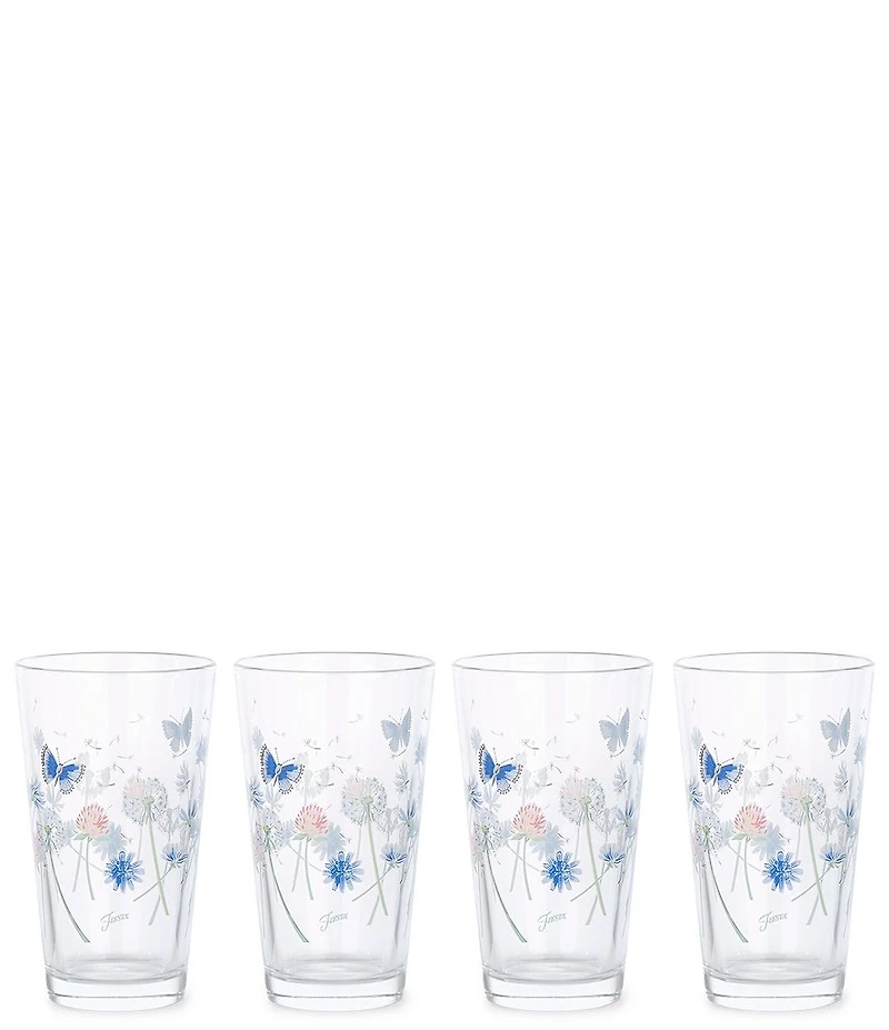 Fiesta Breezy Floral Cooler 16oz Glass, Set of 4