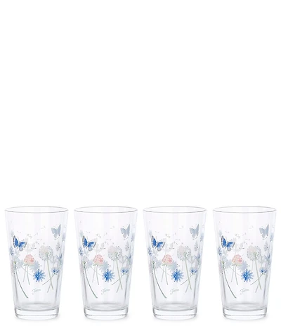 Fiesta Breezy Floral Cooler 16oz Glass, Set of 4