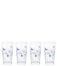 Fiesta Breezy Floral Cooler 16oz Glass, Set of 4
