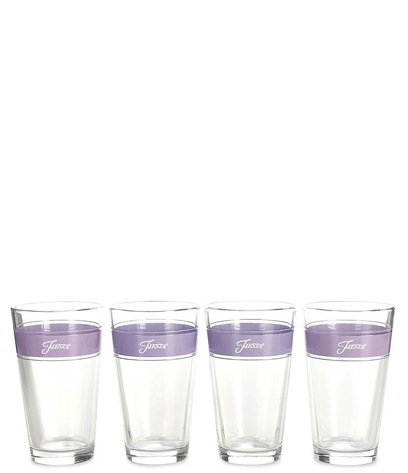 Fiesta Frame Cooler Lavender Cooler Glass 16-oz Set of 4