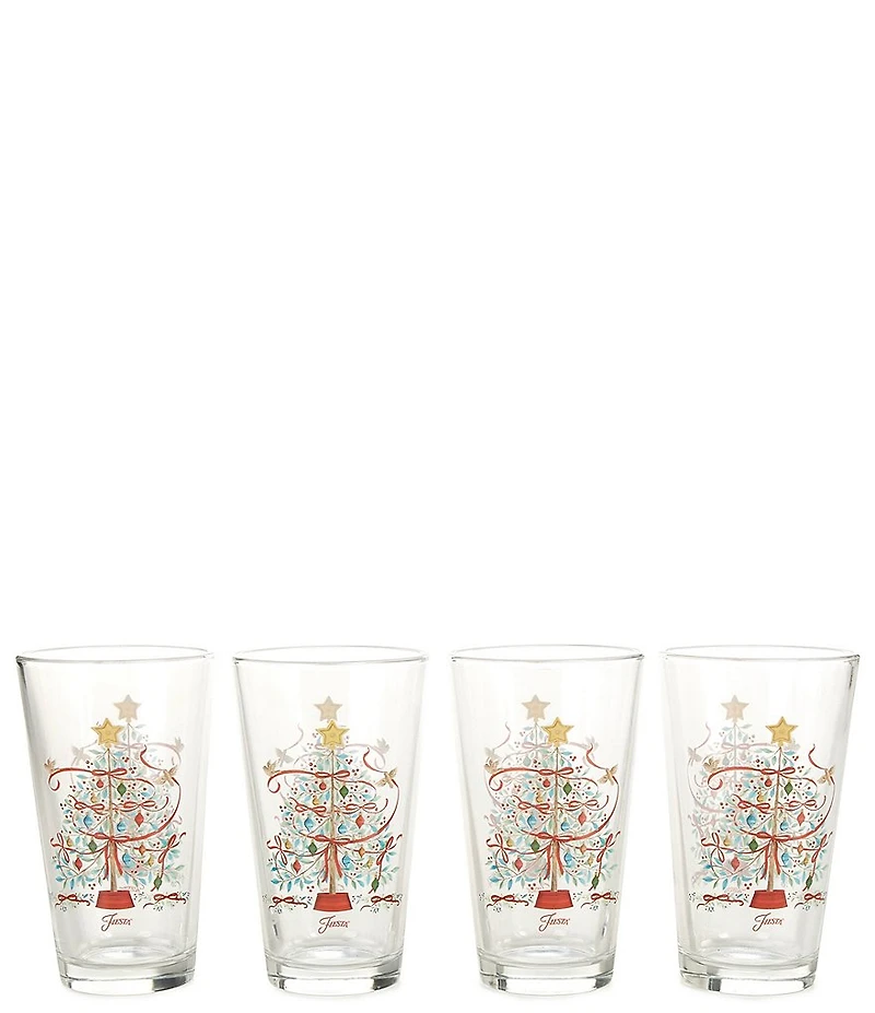 Fiesta Holiday Tree Cooler Glasses, Set of 4