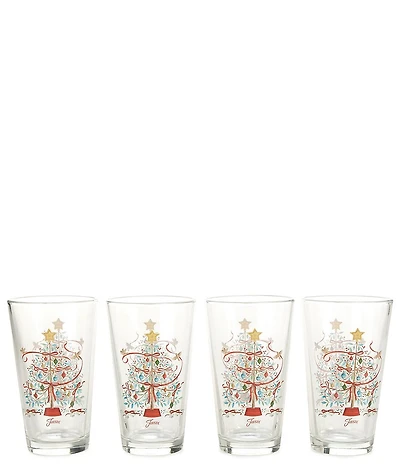 Fiesta Holiday Tree Cooler Glasses, Set of 4